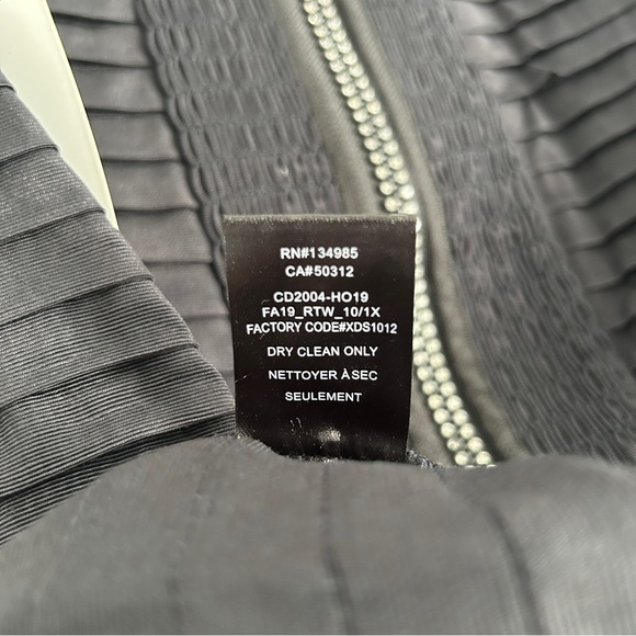 NWT FOR LOVE & LEMONS CELESTE MOIRE BLACK BOW STRAPLESS MINI DRESS SIZE M - Picture 9 of 10